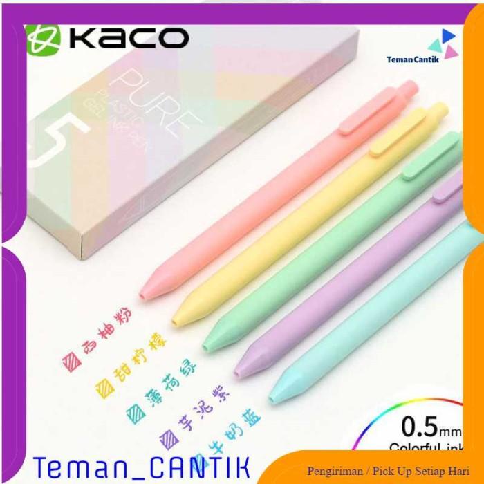 

TC-ATK KACO PURE Macaron Gel Pen Pena Pulpen 0.5mm 5 PCS (Colorful