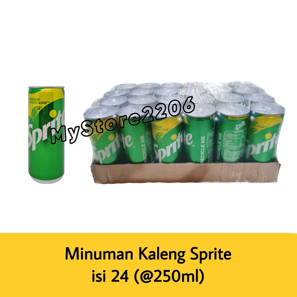 

Minuman Kaleng Soda / Soft Drink Sprite dengan Lemon Lime (24x250ml)