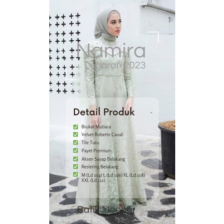 GAMIS BRUKAT NAMIRA GOWN / GAMIS LEBARAN MURAH TERBARU / GAMIS HARI RAYA MODERN / GAMIS WANITA MUDA 