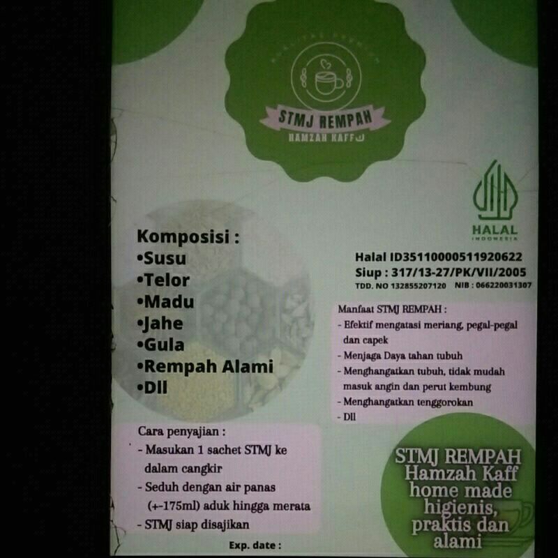 

STMJ REMPAH HAMZAHKAFF STMJ ALAMI STMJ ORIGINAL