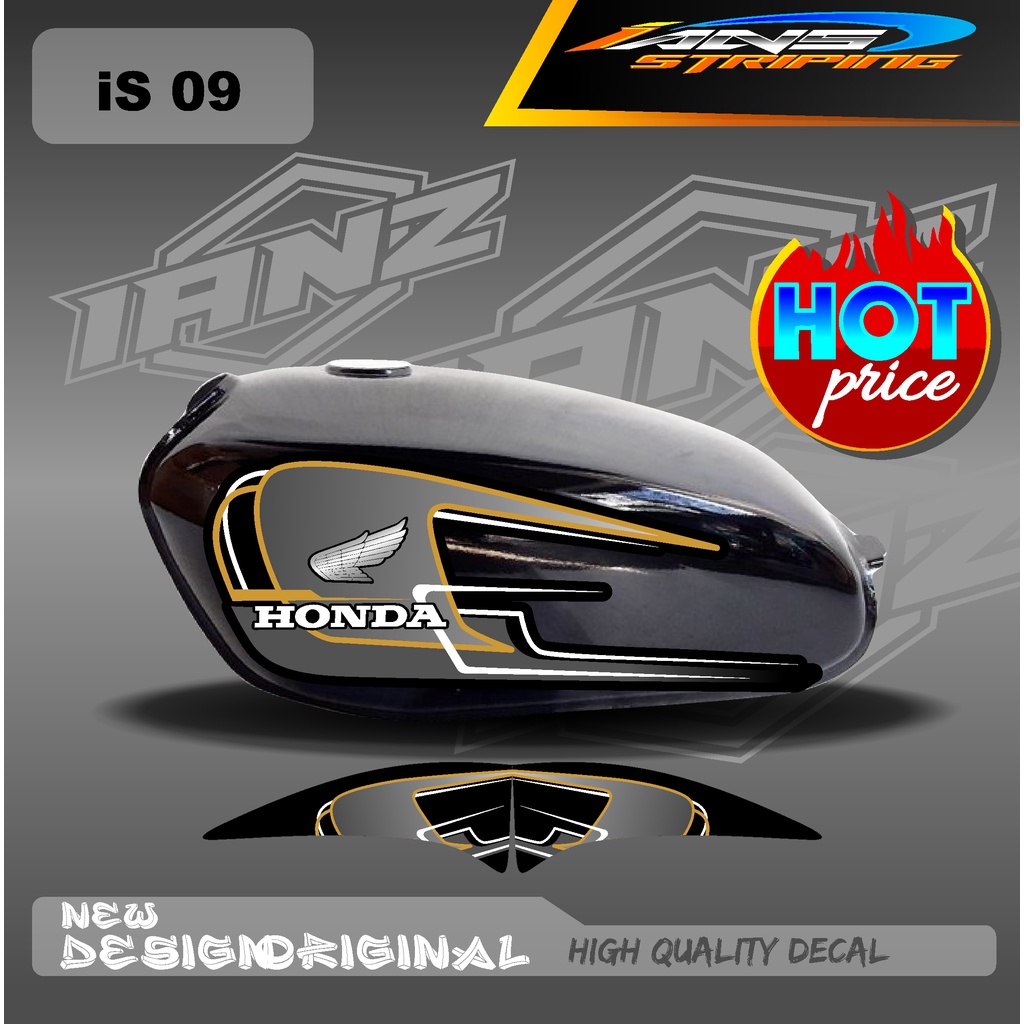 STRIPING MOTOR CB 100 STANDART / STIKER CB 100 CUSTOM HOLOGRAM DAN NON HOLOGRAM IS09