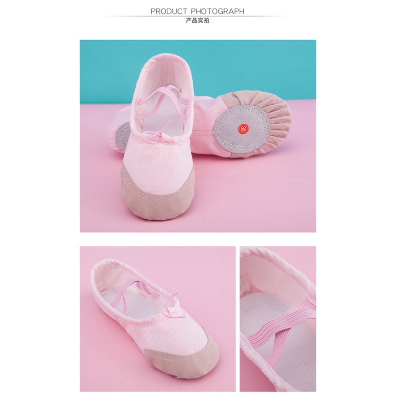 Sepatu Balet Anak Import / Ballet Shoes / Sepatu Balet Balerina Kanvas / Sepatu Nari Soft Shoes