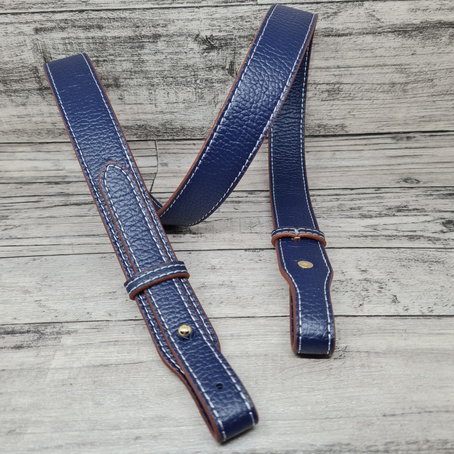 seika slim leather grained bag strap 2.6cm adjustable / tali tas panjang - tanpa kait