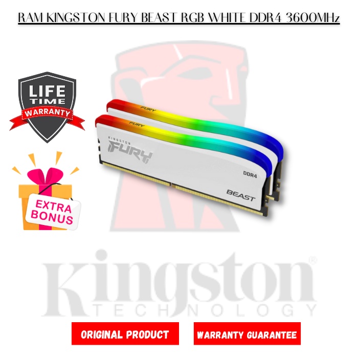 KINGSTON FURY BEAST RGB WHITE DR4 3600MHz 32GB