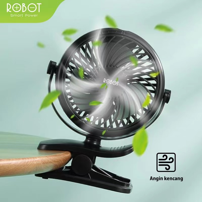 Kipas Portable Fan ROBOT RT-BF10 Mini Fan 2000mAh 3 Speed Garansi Resmi 1 Tahun Original