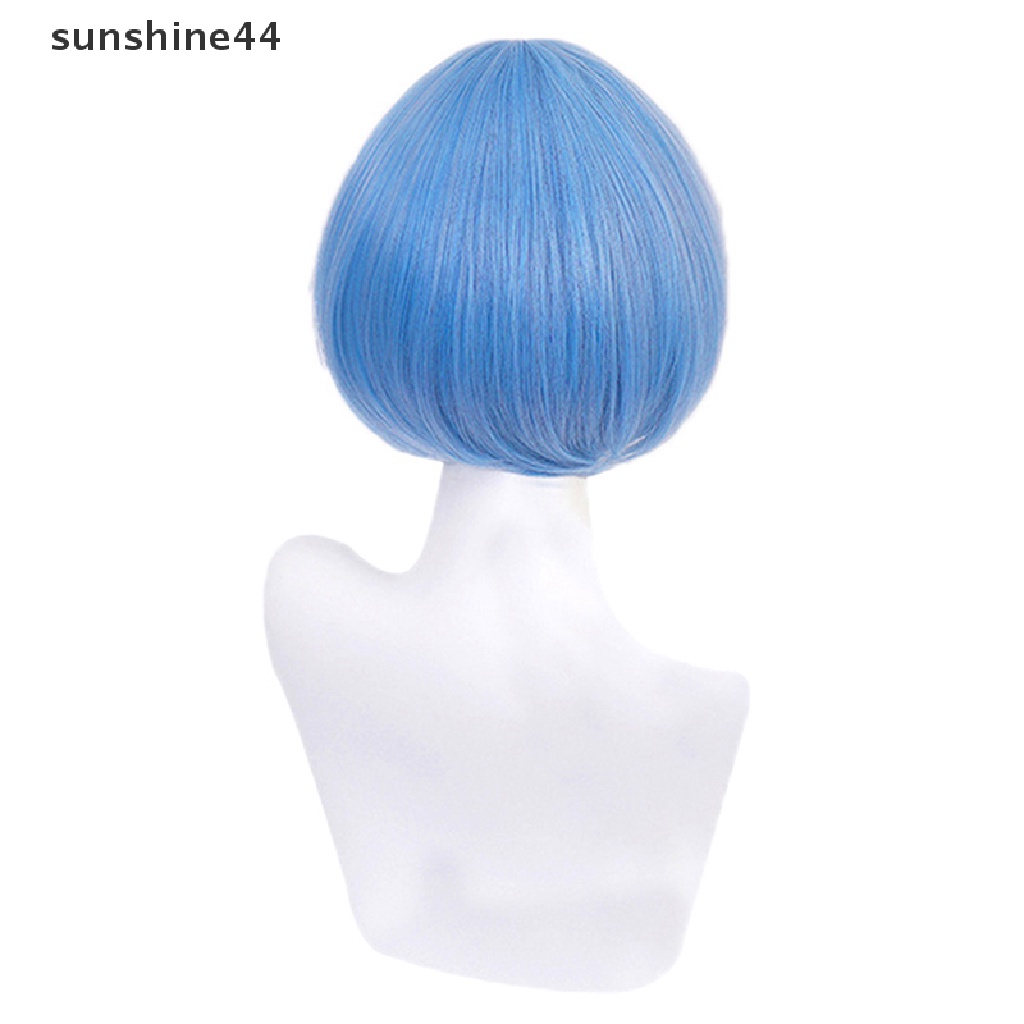 Sunshine Life in a Different World Ram Rem Cosplay Wig Alat Peraga Hiasan Kepala Cosplay Anime.