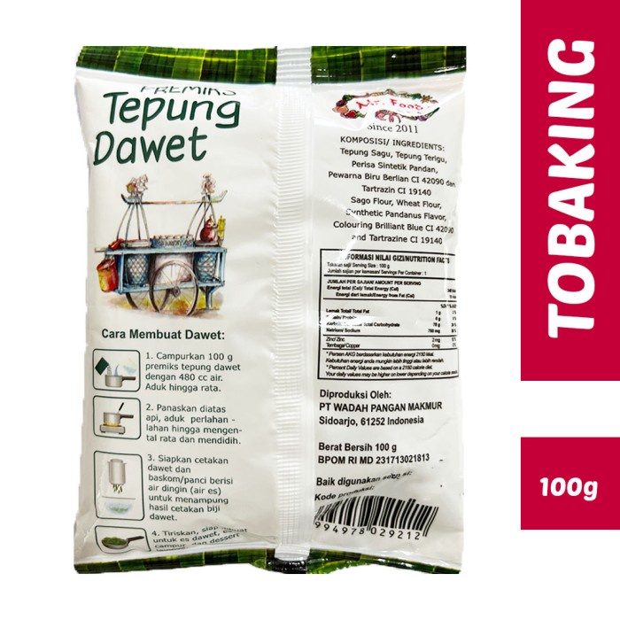 

Tepung Dawet Premiks Sruut Tradisional 100gr