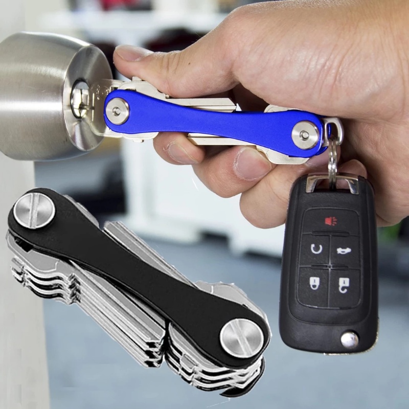 Kreatif Smart Mini Key Chain Compact Key Decorative Holder Clip Rumah Penyimpanan Kunci Logam Klip Portable Gantungan Kunci Alat Praktis Organizer