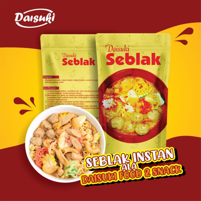 

[Termurah] Seblak Instan Jeletot Pedas by Daisuki