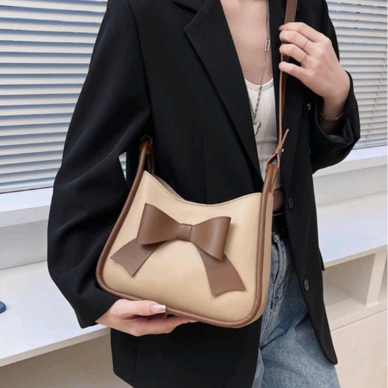 Tas selempang shoulder wanita mozza ribbon