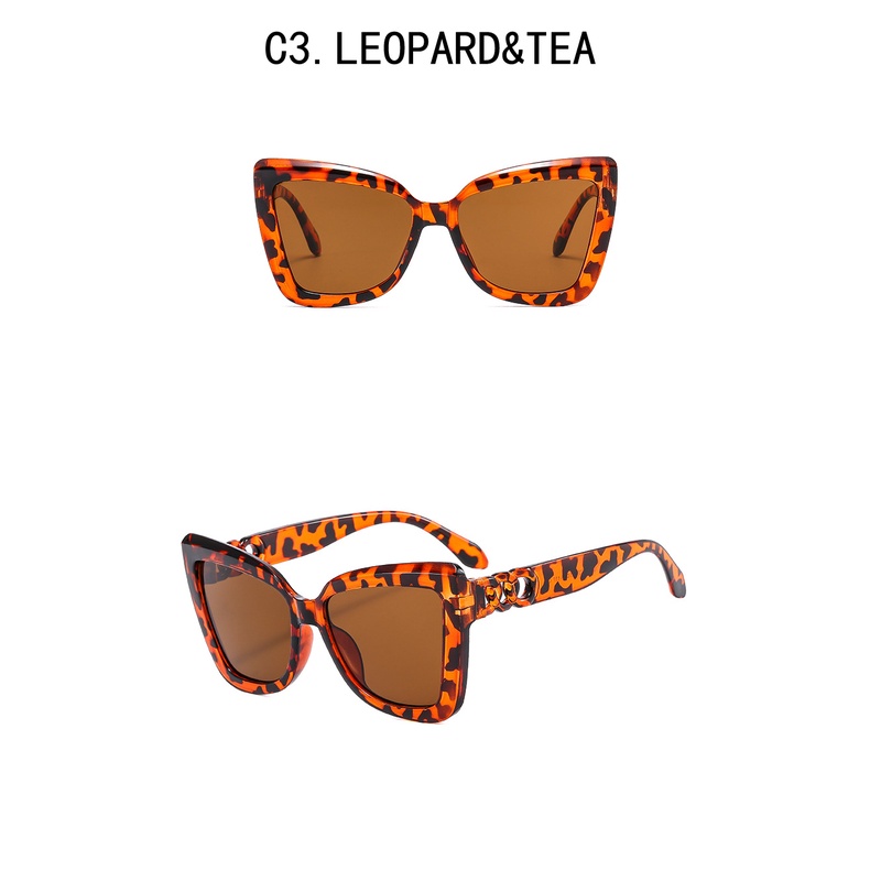 [COD] New Trend Fashion Murah Kacamata Vintage Wanita Desain Cat Eye Outdoor Shade Femal Leopard Eye Kaca Mata Grosir