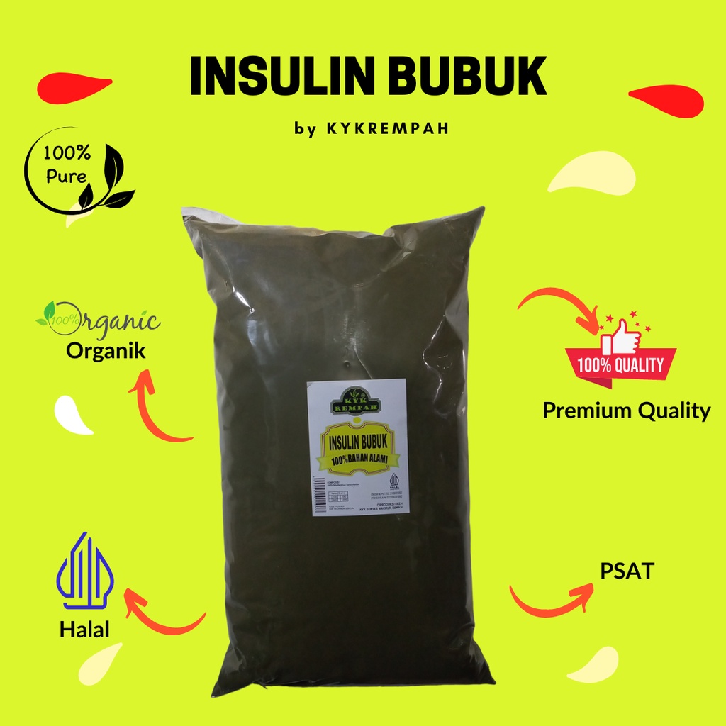 

DAUN INSULIN BUBUK MURNI [ 500 GRAM ]-Serbuk Daun Yakon