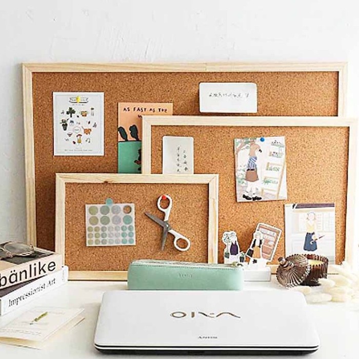 

Paja Note Memo Board Shop Papan Gabus Cork Board Wood Wall Hanging Message