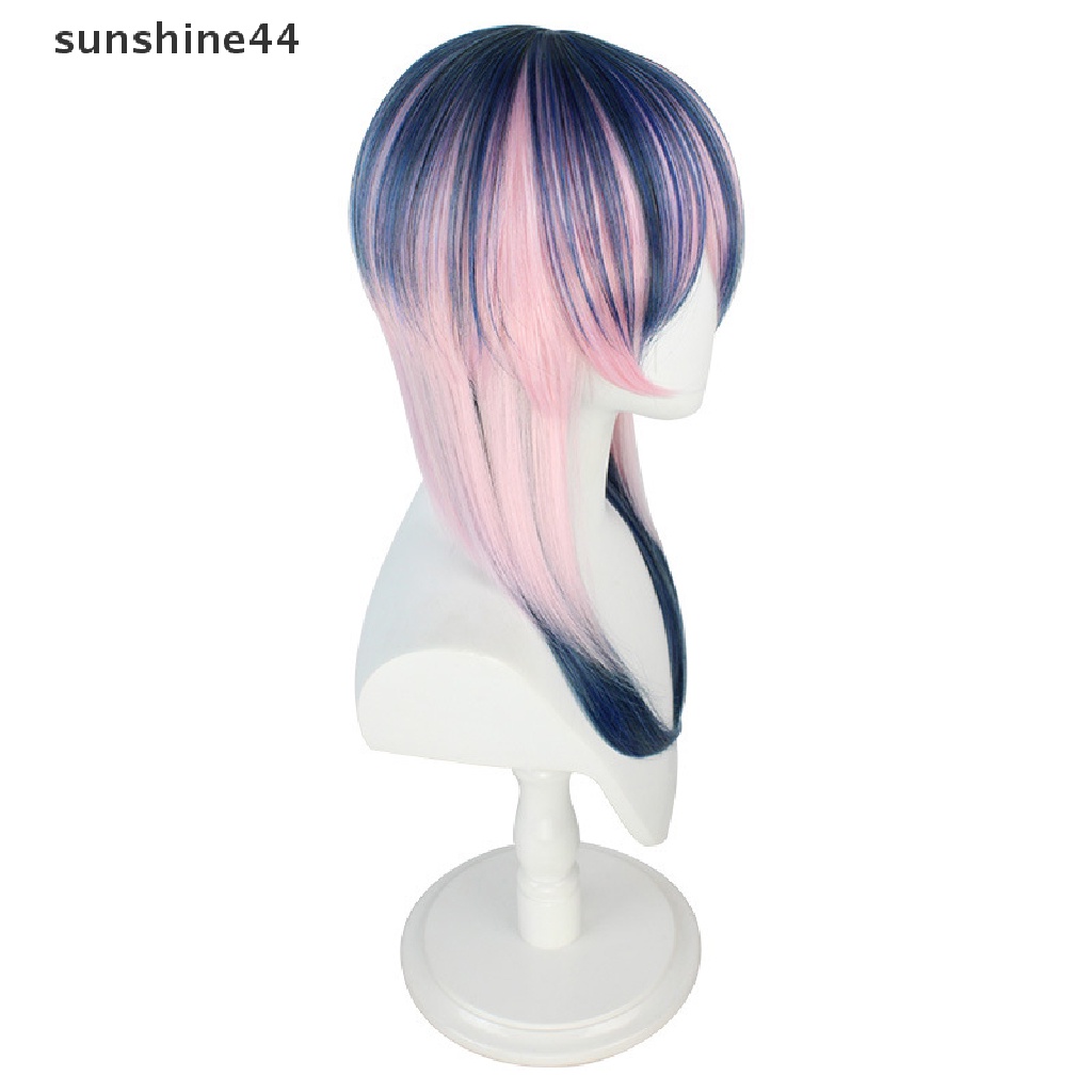 Sunshine Anime Tokyo Revengers Rindo Haitani Cosplay Wig Biru Ungu Pink Tahan Panas Rambut Cosplay Wig Dewasa Props Party Decor.