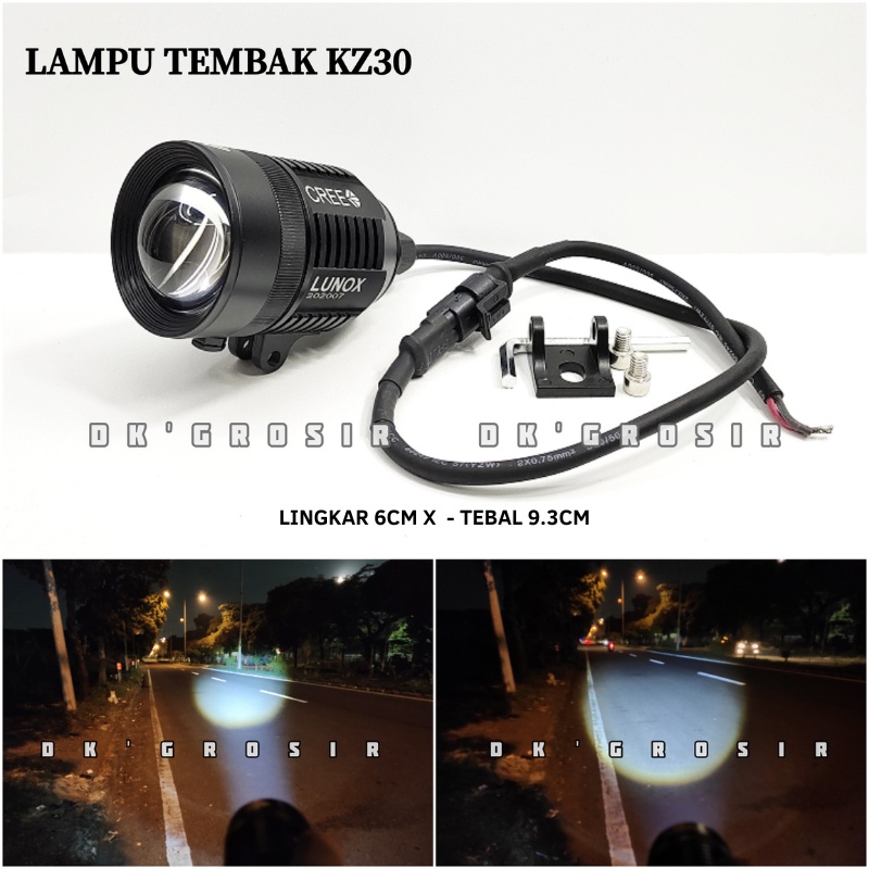 Lampu Tembak Sorot Led Offroad KZ30 Telescopic Sinar Putih