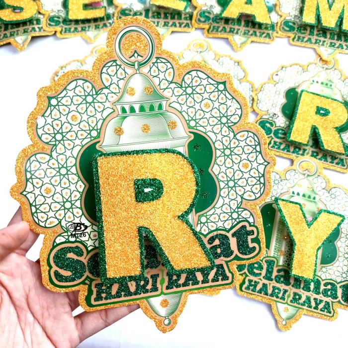 Banner Selamat Hari Raya Idul Fitri Garland Ketupat Dekorasi Lebaran Ornamen Idul Fitri Grosir Harga Termurah