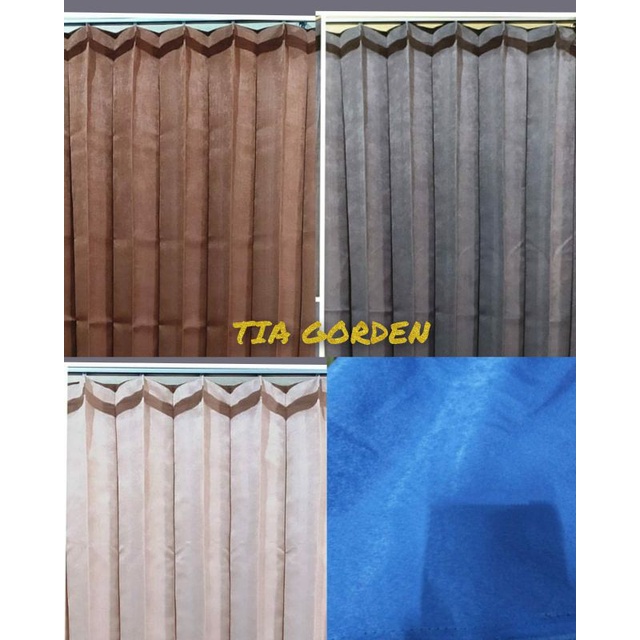 Gorden Plisket Nuvo polos Gorden Cantolan Kawat Bahan Tebal