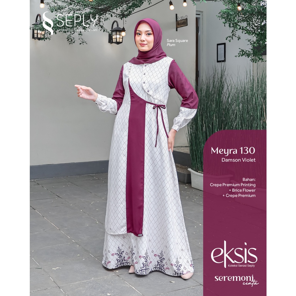 Sarimbit Seply Eksis 193 Damson Violet / Kseo 163 - Kliko 117 - Meyra 130 - Selia 117 / Fashion Muslim Gamis Koko Couple Sarimbit Seply Terbaru 2023