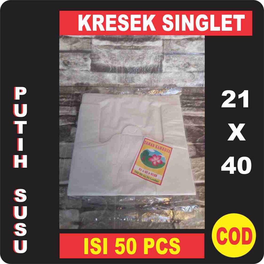 kantong plastik kresek singlet ukuran 21x40 cm
