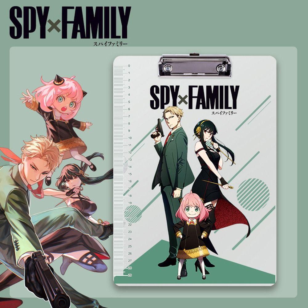 Agustina Spyxfamily Tulisan Clipboard Anime Kreatif Menu Folder Loose-leaf File Folder Alas Tulis Kertas Organizer