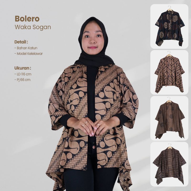 Bolero Batik Sogan Waka - Naira Batik