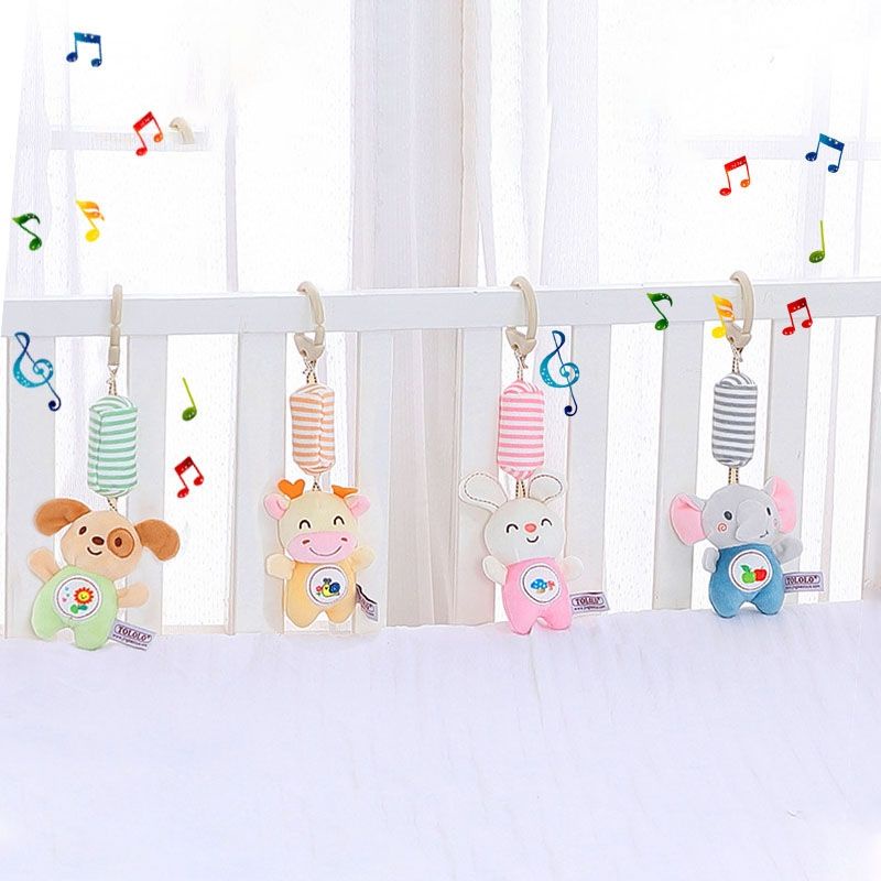 Mainan Gantungan Stroller Boneka Rattle Seri Pastel