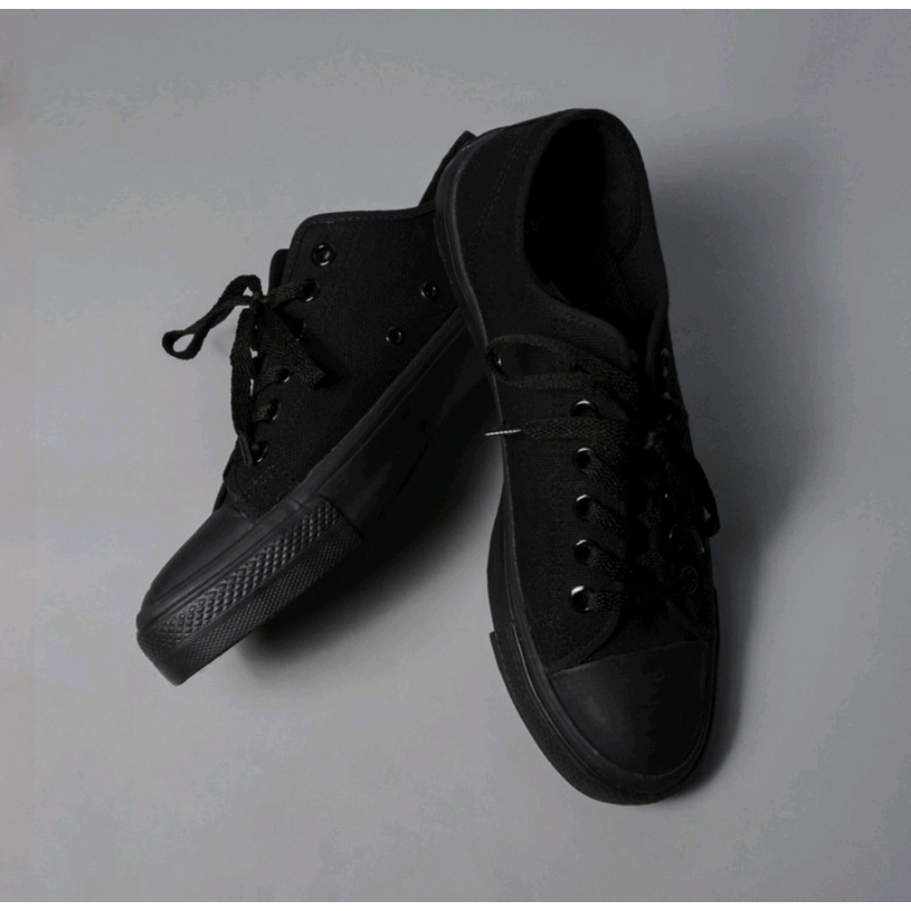 Johnson Basic Low Black Mono - Sepatu Johnson Original 100% - Sepatu Pria Sepatu Wanita