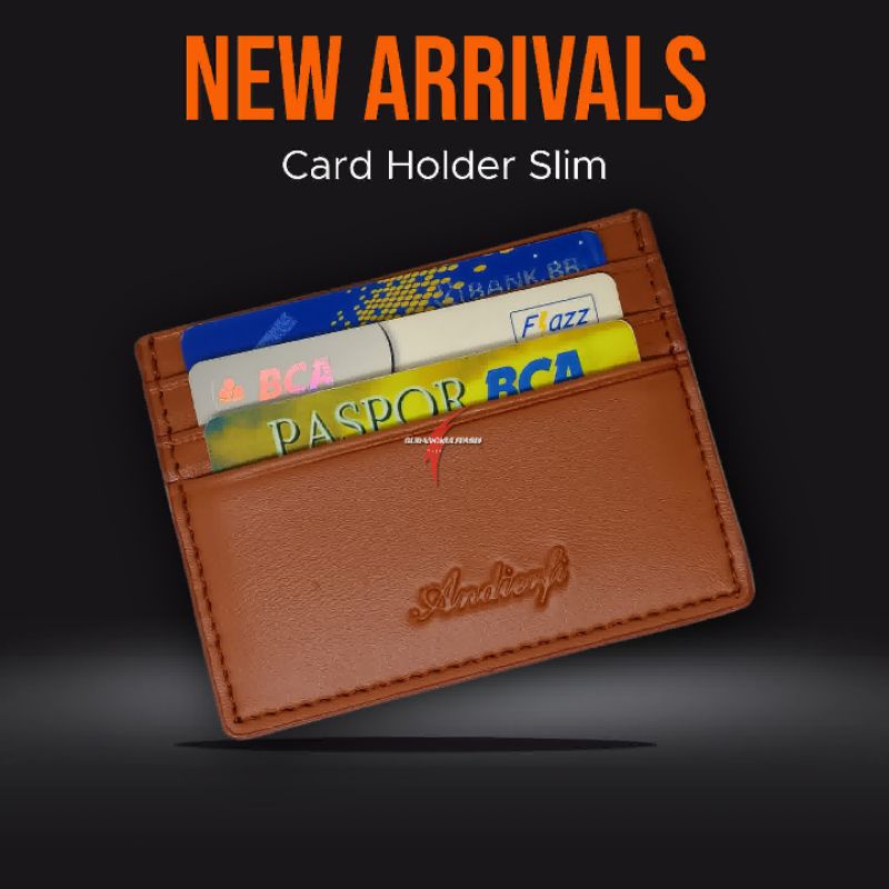 Dompet Kartu Pria Wanita Kulit Sintetis Tipis Card Holder Slim Dompet Simple