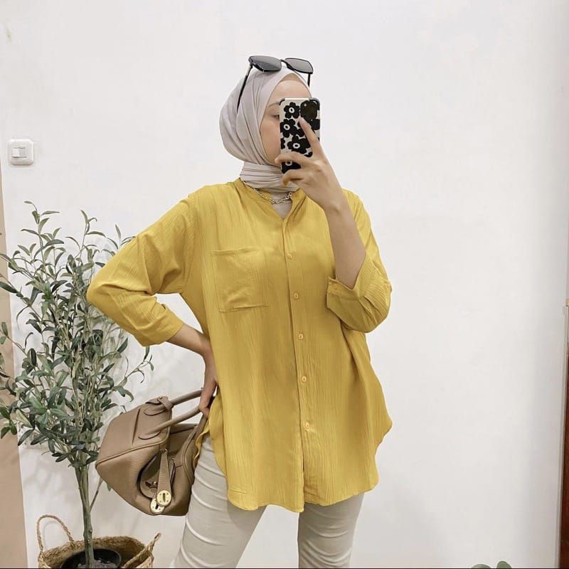 Nova Shirt - Kemeja Crinkle Airflow - Atasan Wanita