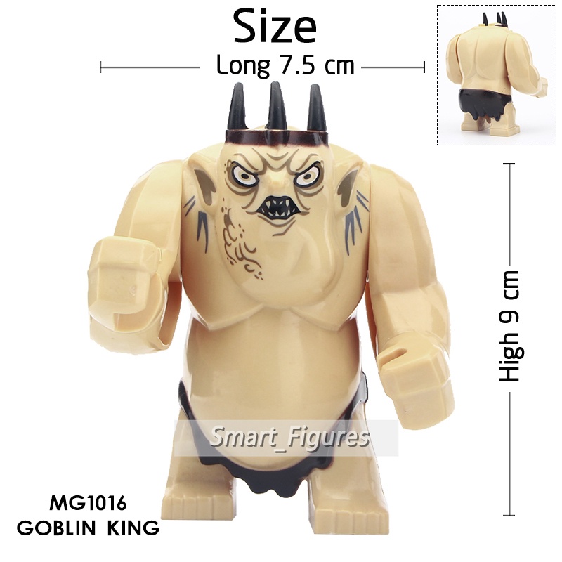 Goblin King Minifigures Hobbit Series MG1016 Partikel Kecil Blok Bangunan Mini Angka Mainan Hadiah Goblin King