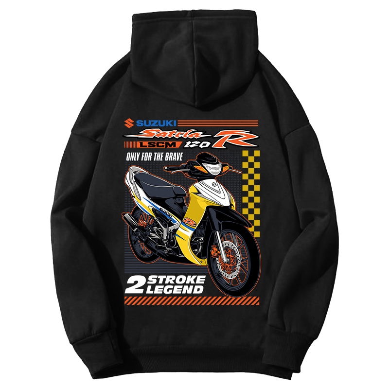HOODIE FLEECE SUNMORI MOTOR SATRIA LSCM YELLOW SEMUT TAMPAN