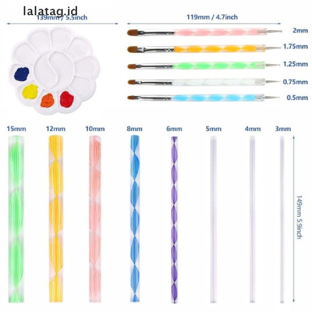 [lalatag] 32/36/38pcs DIY Mandala Dotg Paing Tools Set Alat Papan Paing Stensil [ID]