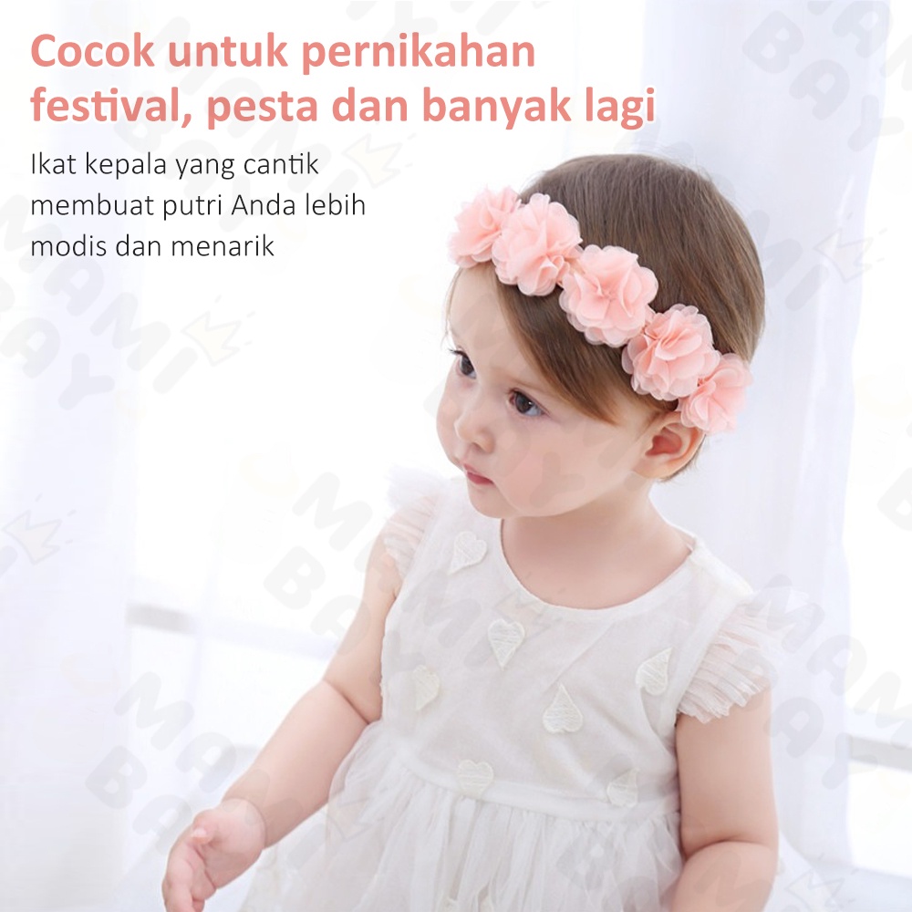 OKEYI Baby Bandana/Bando Bayi/Headband Bayi Perempuan Bunga Lucu