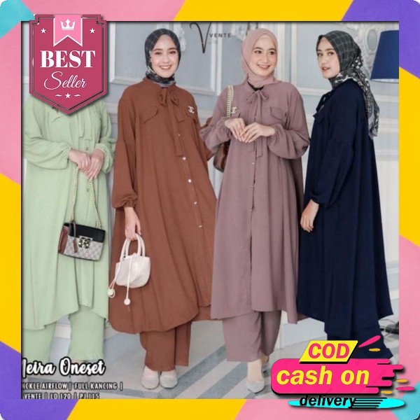 Setelan Kaos Combet 24S Zavina Set Tunik Setelan Terbaru Setcel Viral Sablon Plastisol Combed Setela