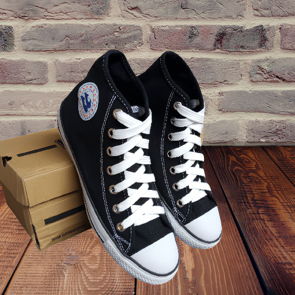 Sepatu Canvas NB New Basket 9566 HC Hitam-Putih