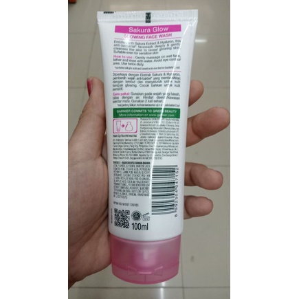 GARNIER SAKURA GLOW FACIAL WASH 100 ML