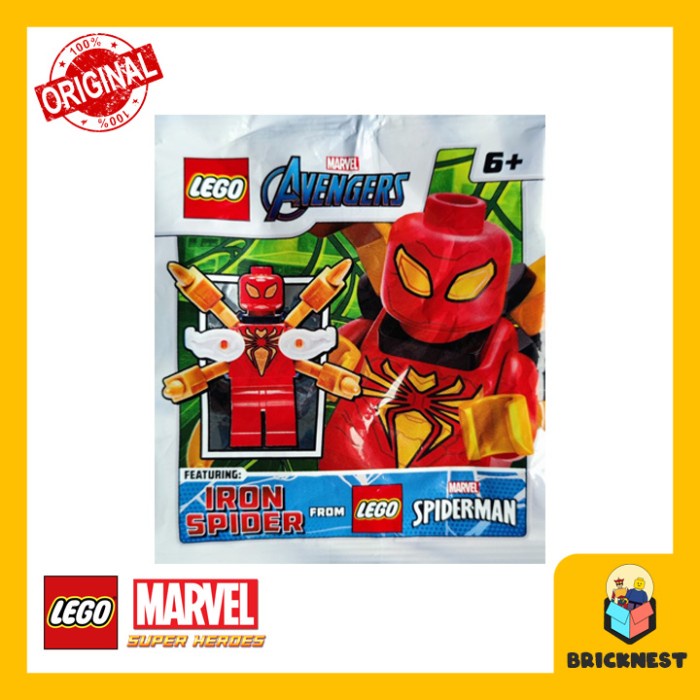 Hot Sale Lego Marvel Spiderman - Iron Spider Exclusive Minifigure Foil Polybag Terlaris