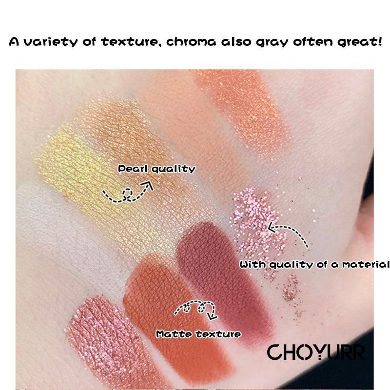 【COD】Eyeshadow Palette Waterproof 9 Warna Glitter Matte Pearlescent Sparkling Non-Smudge Korean Original Import-CH