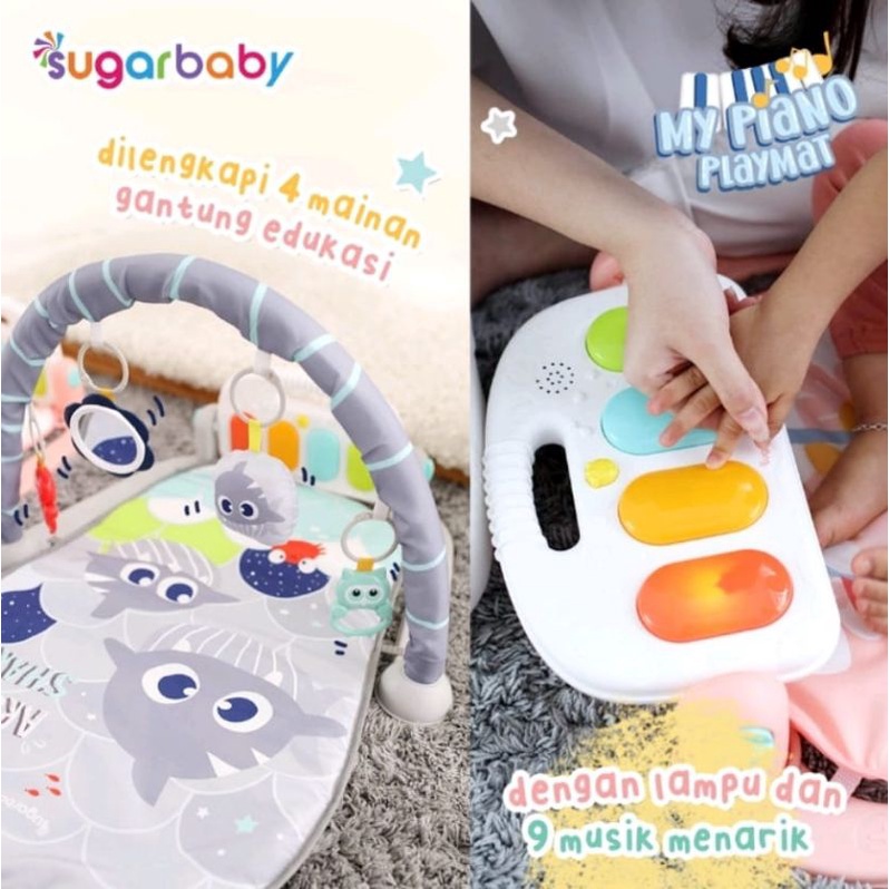 Sugar Baby Playmat My Piano | Playmat Bayi | Mainan Bayi | Piano Playmat / Playgym | Matras Bayi