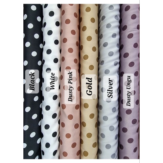 armani silk sutra motif polkadot kecil / besar