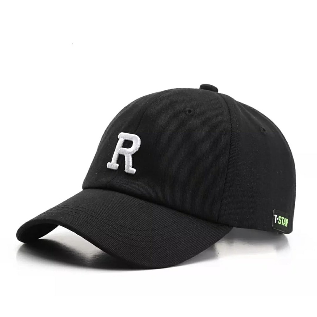 Topi Baseball Pria Wanita Logo R Import Premium Quality Korean Style Kekinian