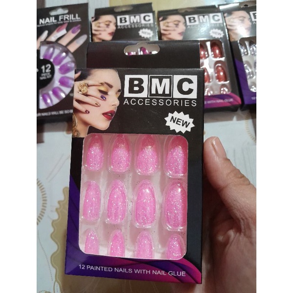 KUKU PALSU WANITA SET FREE LEM NAIL ART / STICKER KUKU MURAH