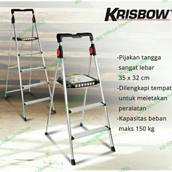 KRISBOW , TANGGA ALUMINIUM AMERICA 4 ANAK TANGGA