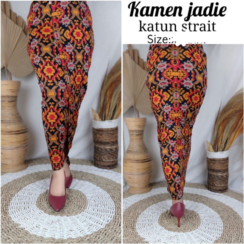 Kamen katun strait/kamen jadi/rok jadi/bawahan kebaya/