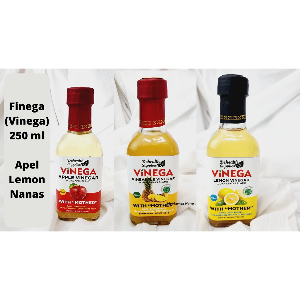 

250 ml Finega (Vinega) Cuka Apel / Nanas / Lemon | Apple / Lemon / Pineapple Cider Vinegar Vinega Dehealth Supplies