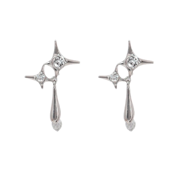 [Seri Tetesan Air Lava] Logam Lava Drop Earrings Aksesoris Temperamen Kepribadian Mewah Ringan Sederhana