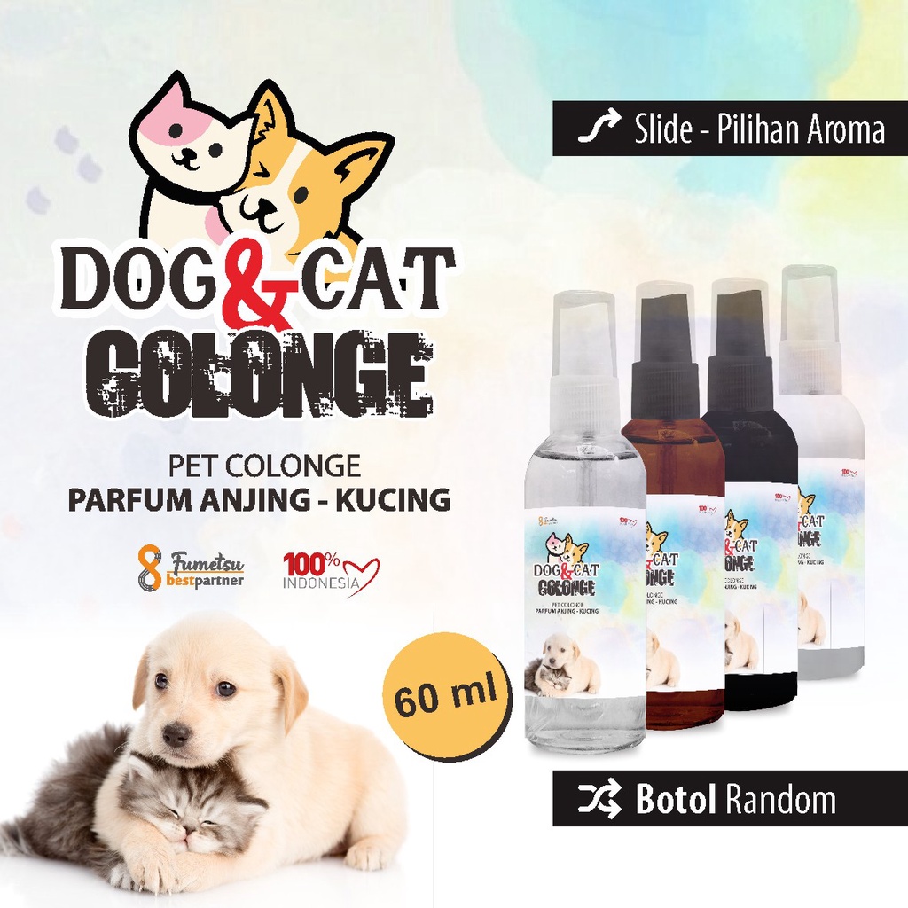 Parfum Penghilang Bau Kotoran Urin Hewan Kucing,Anjing Antibakteri Aroma Segar 60ml