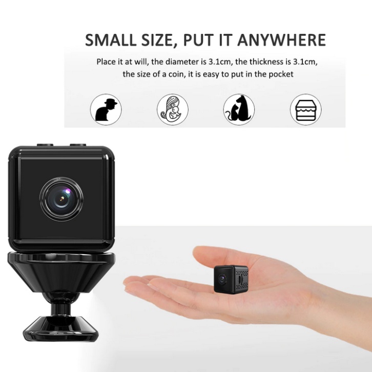 Camera X6 X5 A9 Kamera IP Mini WiFi Kamera Olahraga HD 1080P Pengawasan Keamanan Nirkabel Baterai Bawaan Penglihatan Malam Kamera Mikro Rumah Pintar