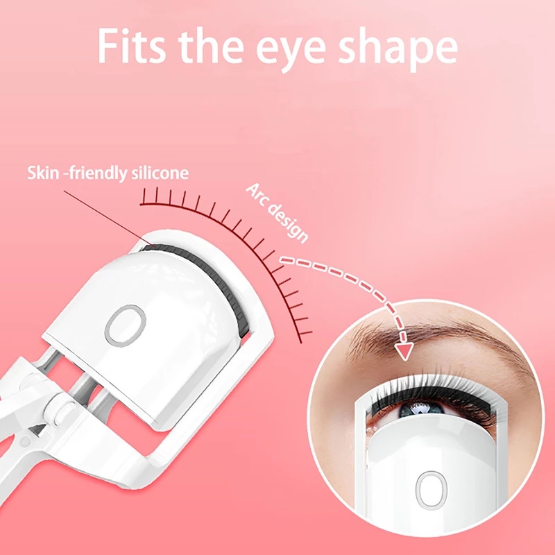 Usb Rechargeable Electric Eyelash Curlers Dengan 2tingkat Temp Portable Heated Eyelashes Curler Electric Heated Eyelash Curler Comb Thermal Penjepit Bulu Mata Alat Makeup