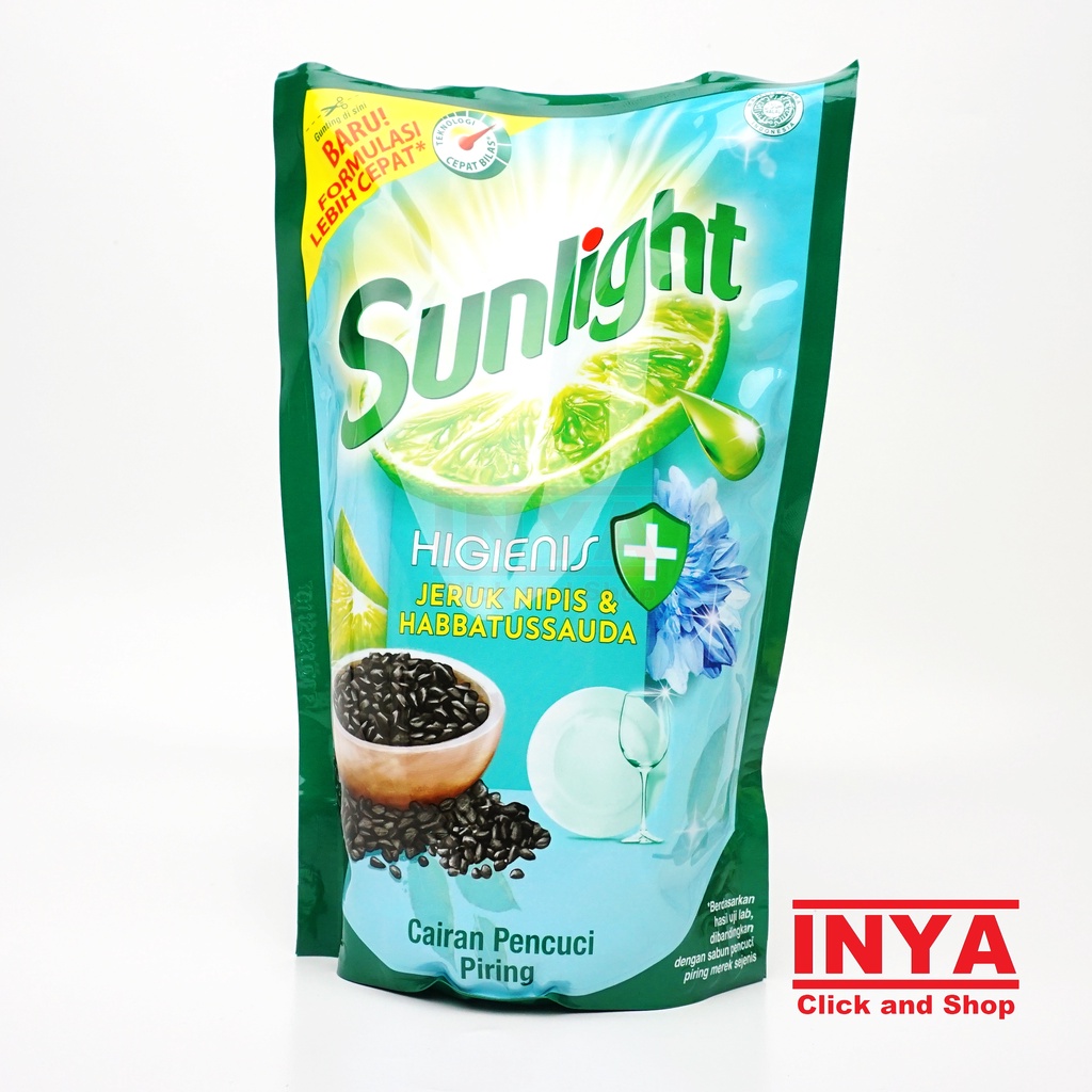 SUNLIGHT HIGIENIS JERUK NIPIS &amp; HABBATUSSAUDA 755ml REFILL - Cairan Pencuci Piring